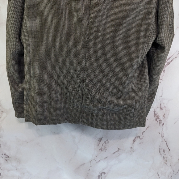 Emanuel Ungaro Blazer Mens Large 42 S Short Brown Silk Wool Sport Coat Jacket - Picture 8 of 12